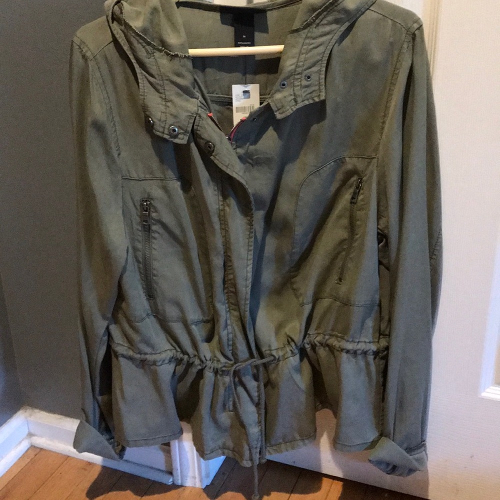 Lane Bryant army green lightweight jacket